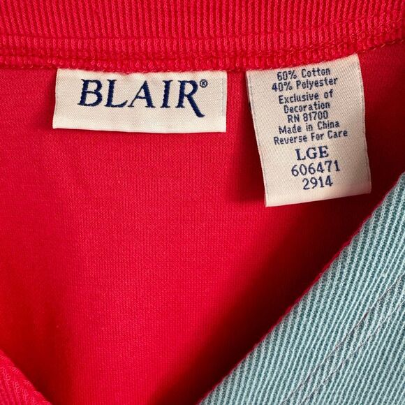 Vintage 90s Womens Cardigan Large‎ Cottage Core Valentines Embroidered Hearts - Picture 8 of 10